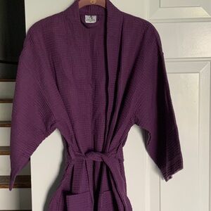 Purple Waffle Knit Robe